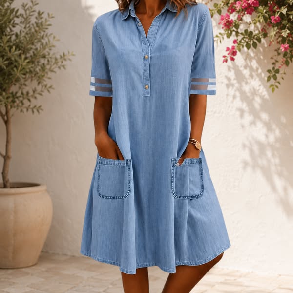 Florence | Robe chemisier effet lin