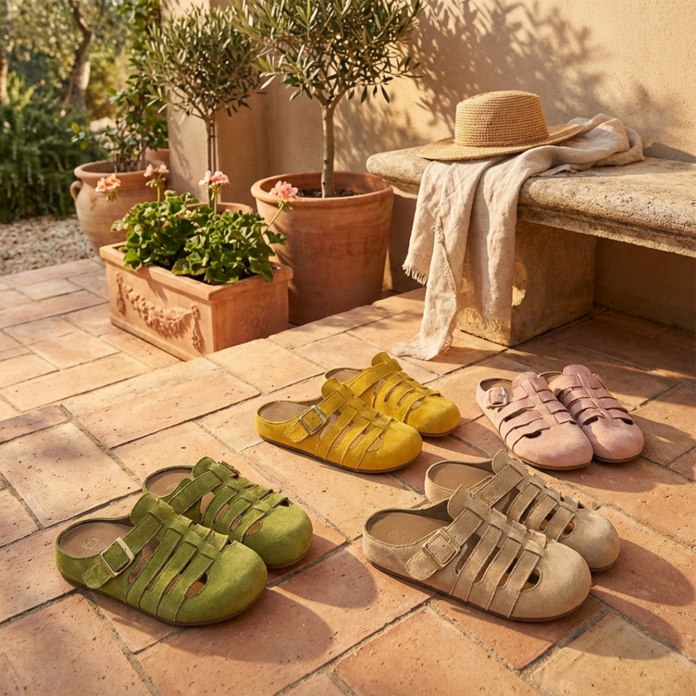 Nathalie | Sandales mules à enfiler confort