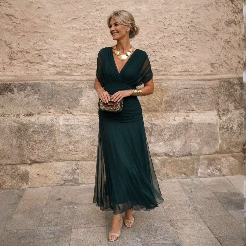 ROSSANA – Robe longue à épaules dénudées