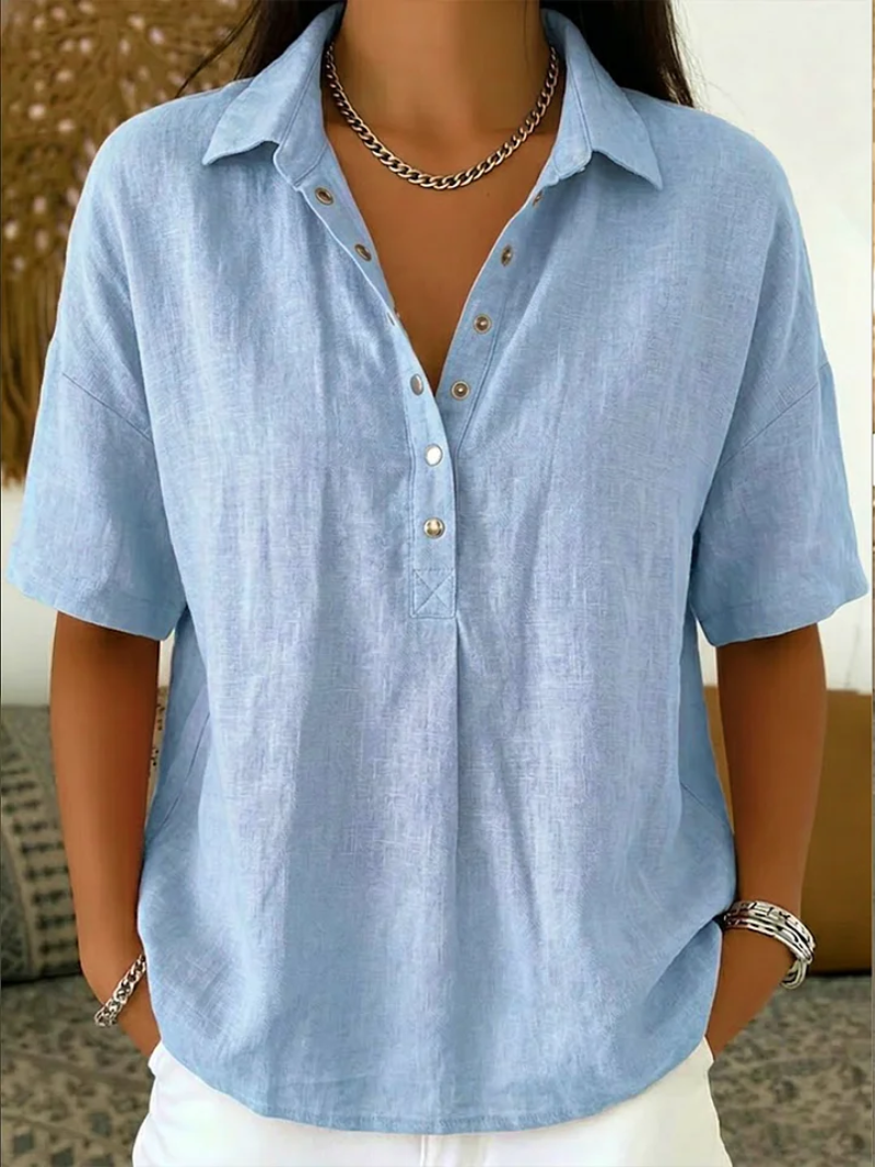 Olivia | Blouse à col et boutons