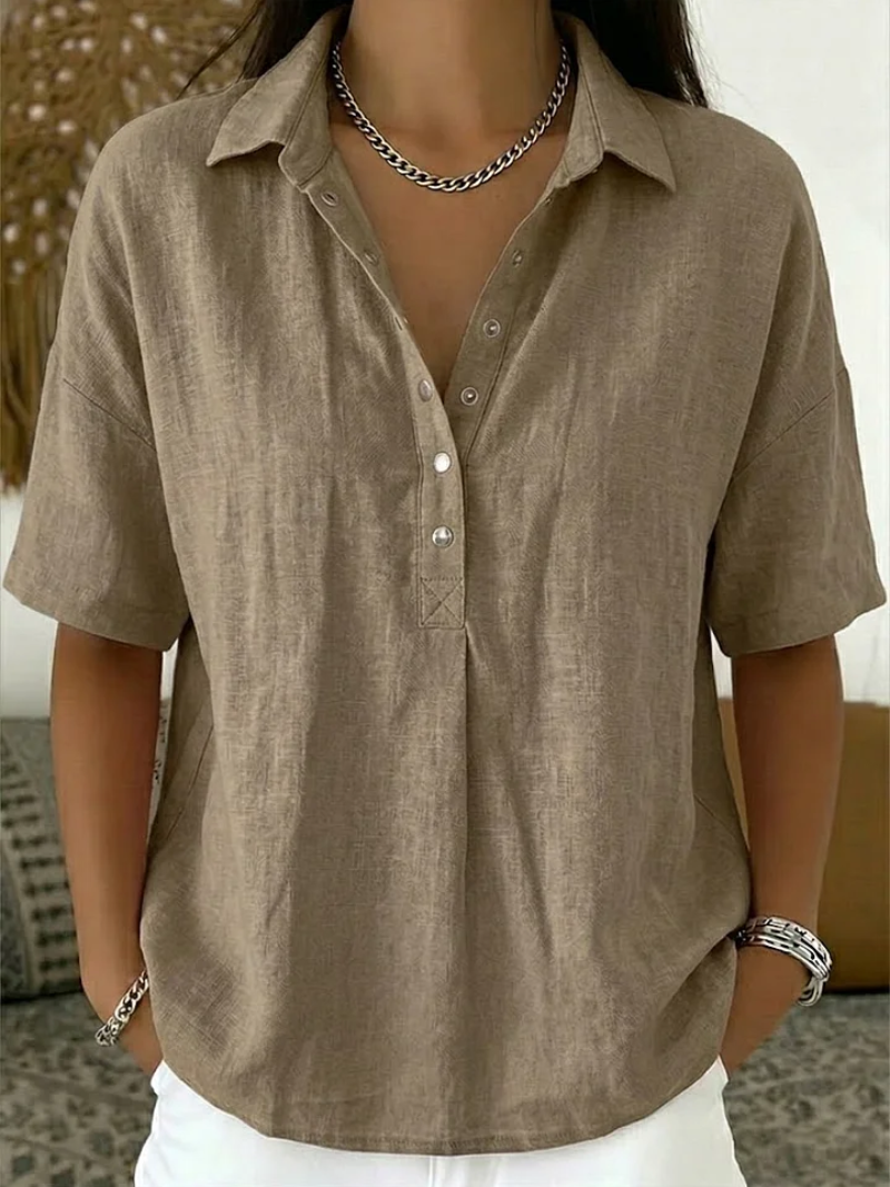 Olivia | Blouse à col et boutons