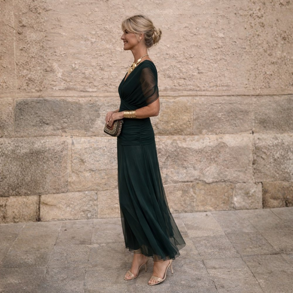 ROSSANA – Robe longue à épaules dénudées