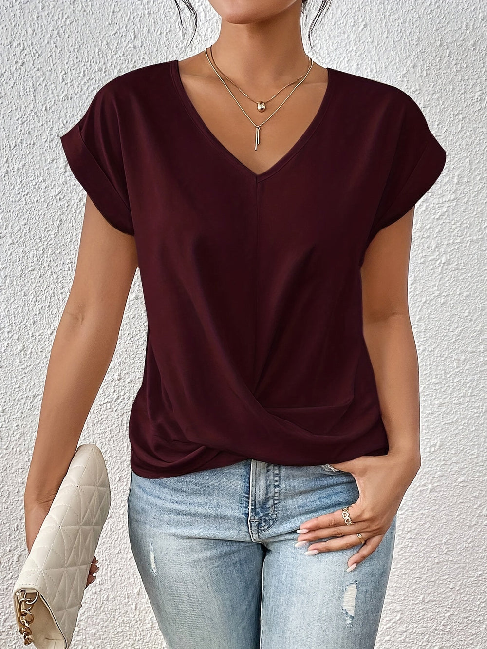 Louise | T-shirt à encolure élégante