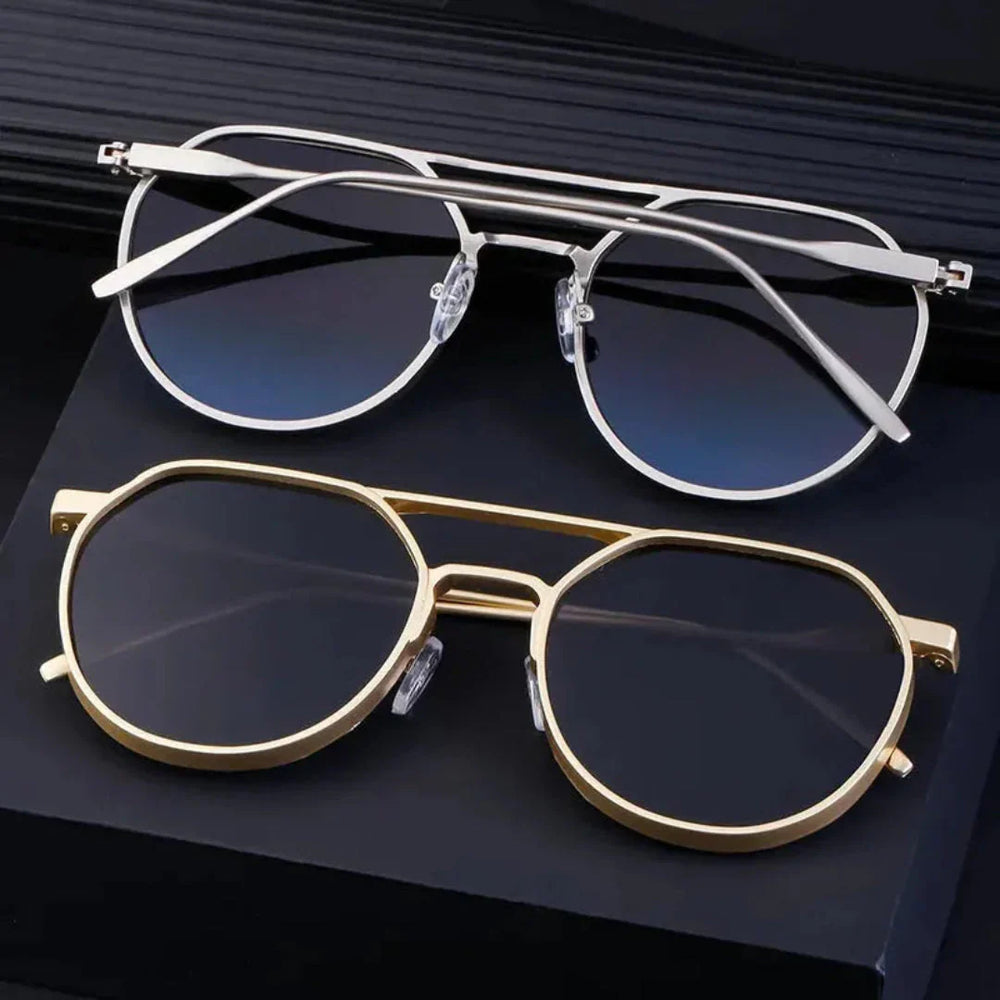 Lunettes de soleil à monture métallique épurée Apollo
