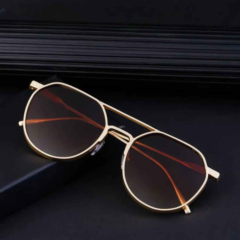 Lunettes de soleil à monture métallique épurée Apollo