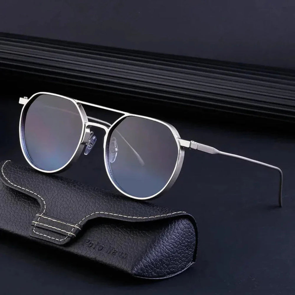 Lunettes de soleil à monture métallique épurée Apollo