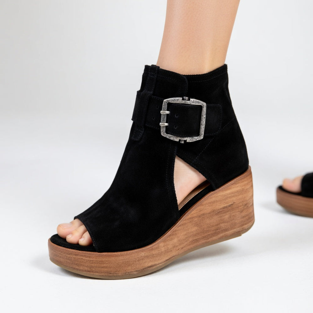 Elowen™ — Bottines compensées ouvertes élégantes, confort toute la journée