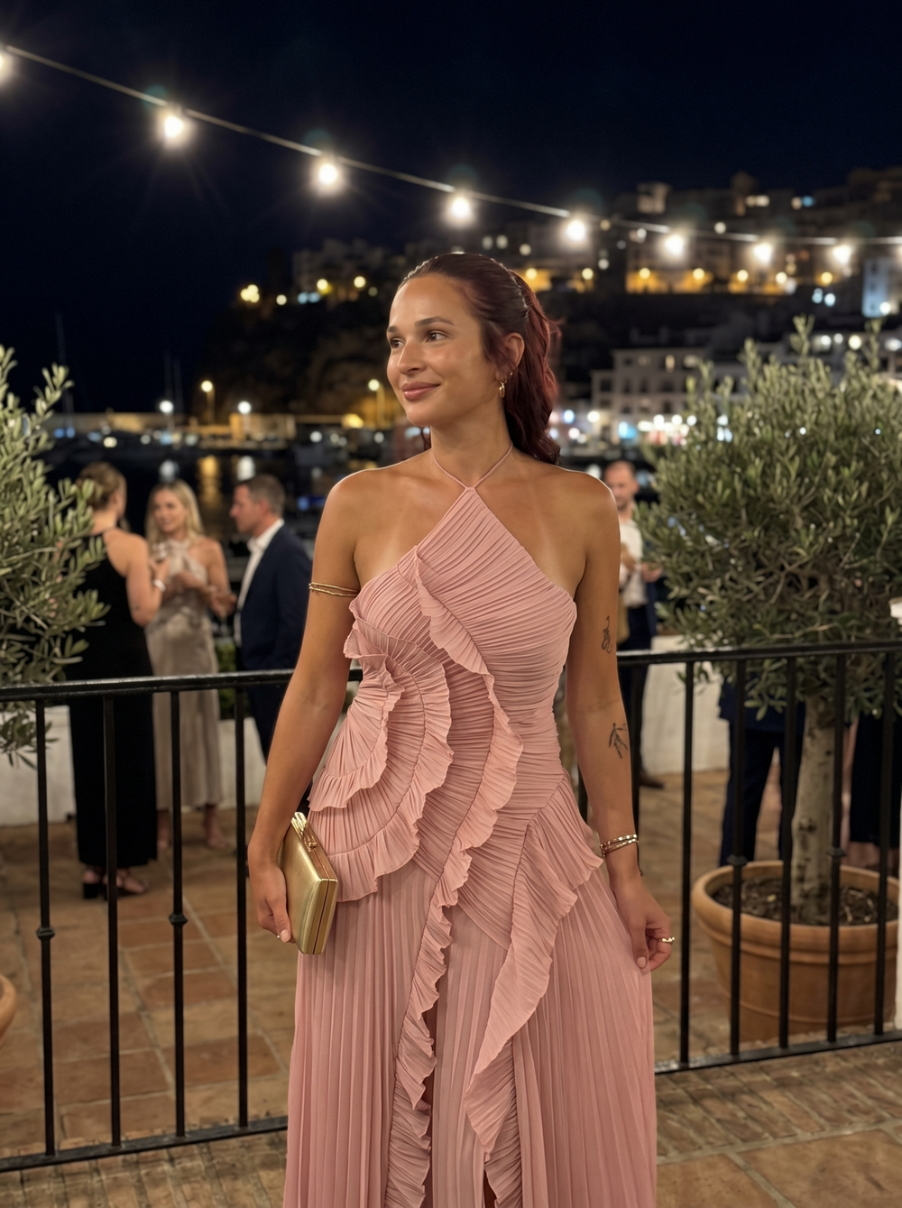 Isabella | Robe longue plissée à volants