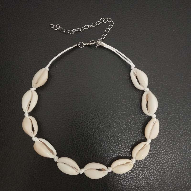 LS | Collier ras-de-cou en coquillages côtier pour femme