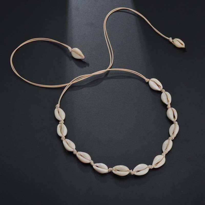 LS | Collier ras-de-cou en coquillages côtier pour femme