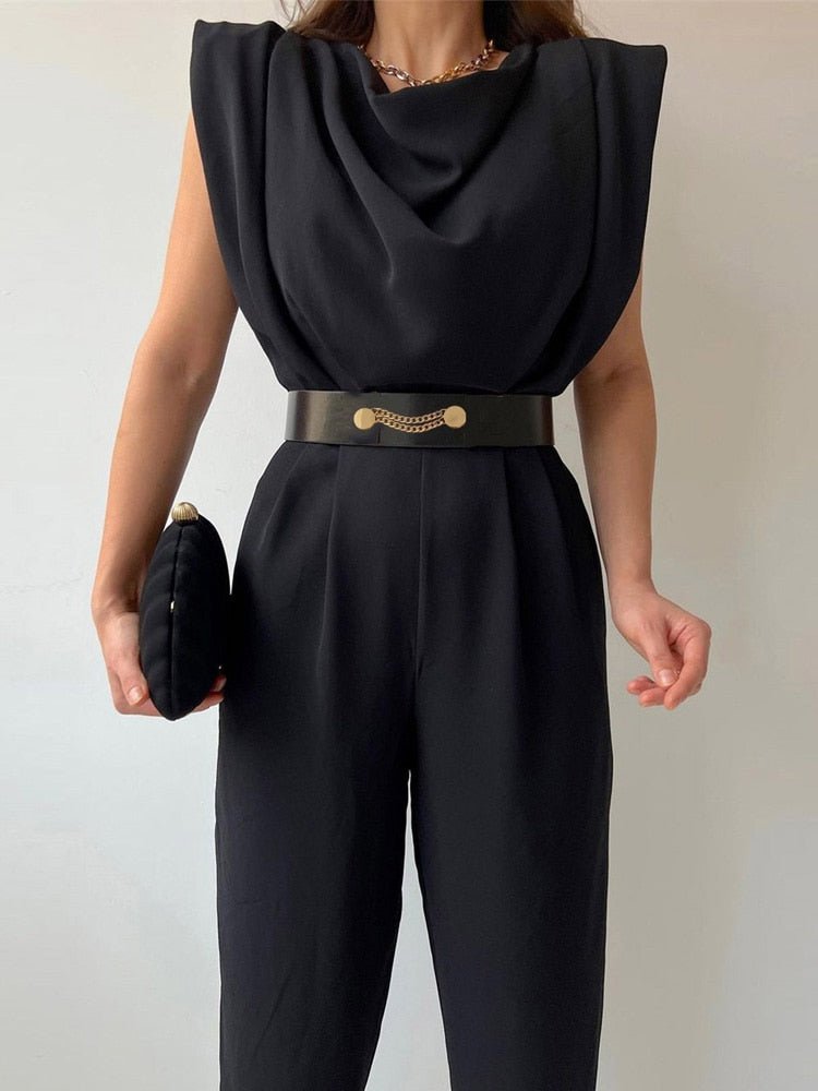 LS | Combinaison structurée à ceinture pour femme