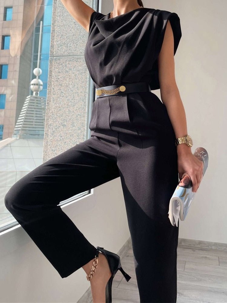 LS | Combinaison structurée à ceinture pour femme