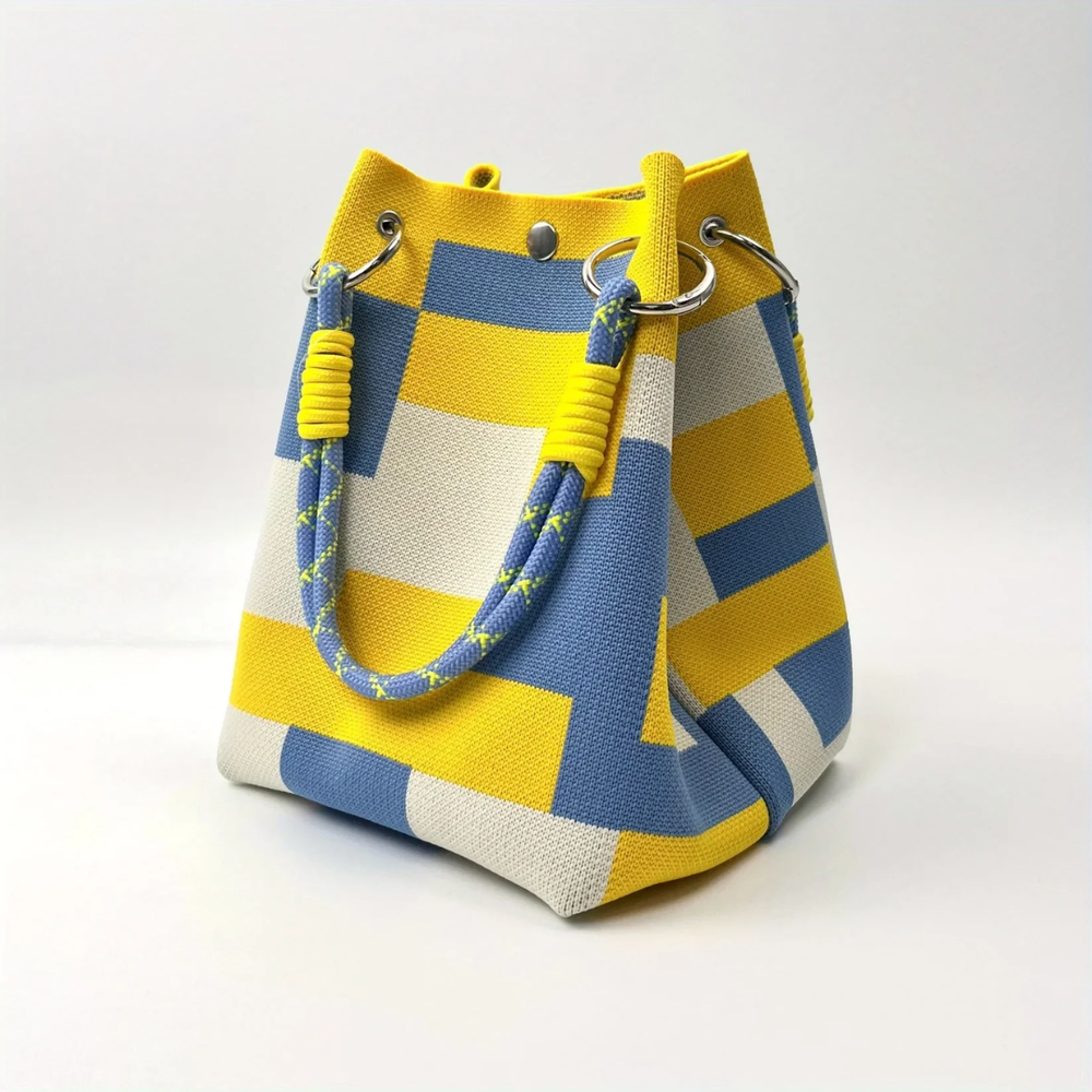 LS | Mini sac seau color block pour femme