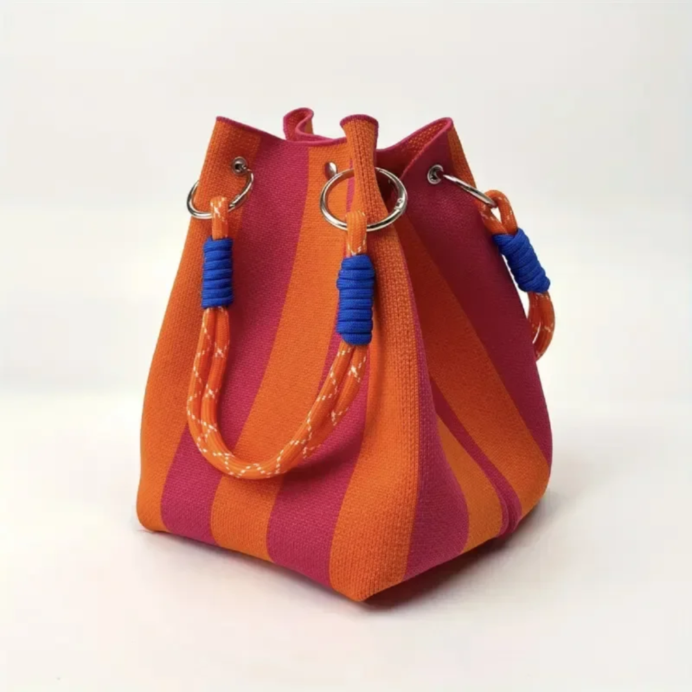 LS | Mini sac seau color block pour femme