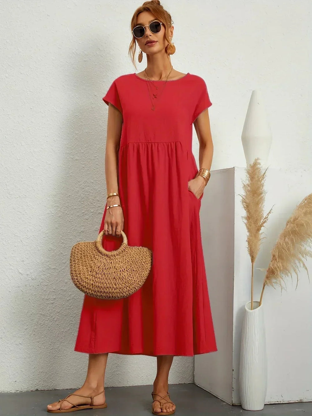 Gabrielle | Robe midi fluide intemporelle