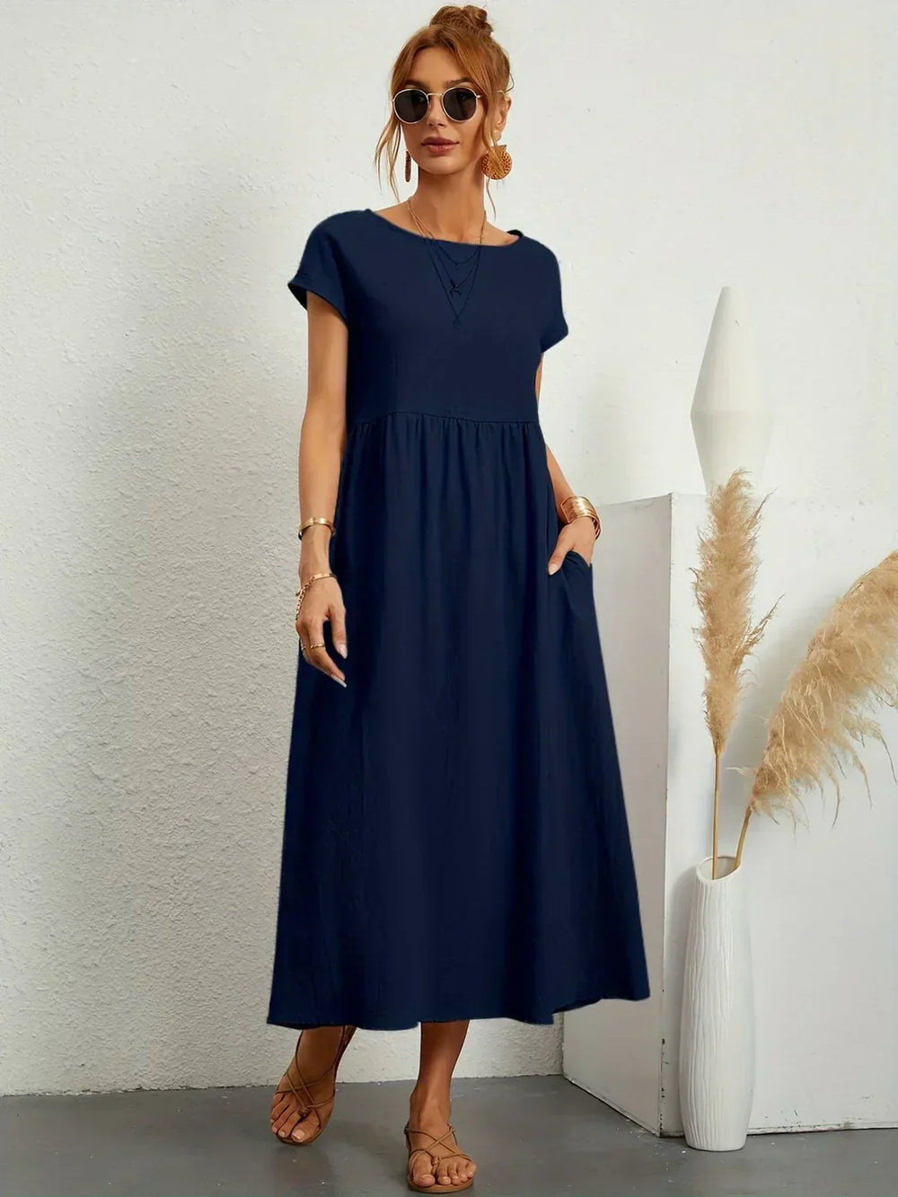 Gabrielle | Robe midi fluide intemporelle