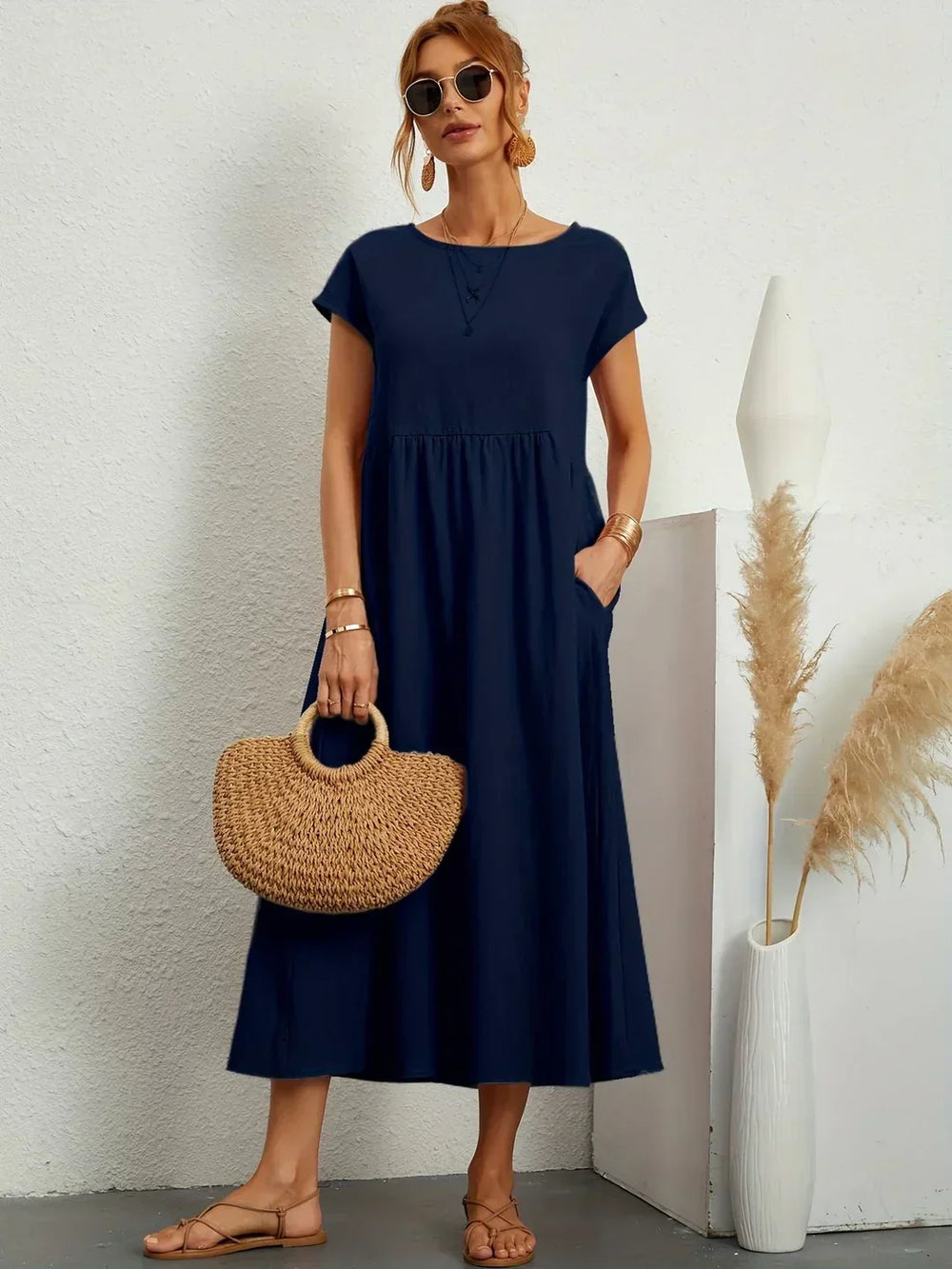 Gabrielle | Robe midi fluide intemporelle