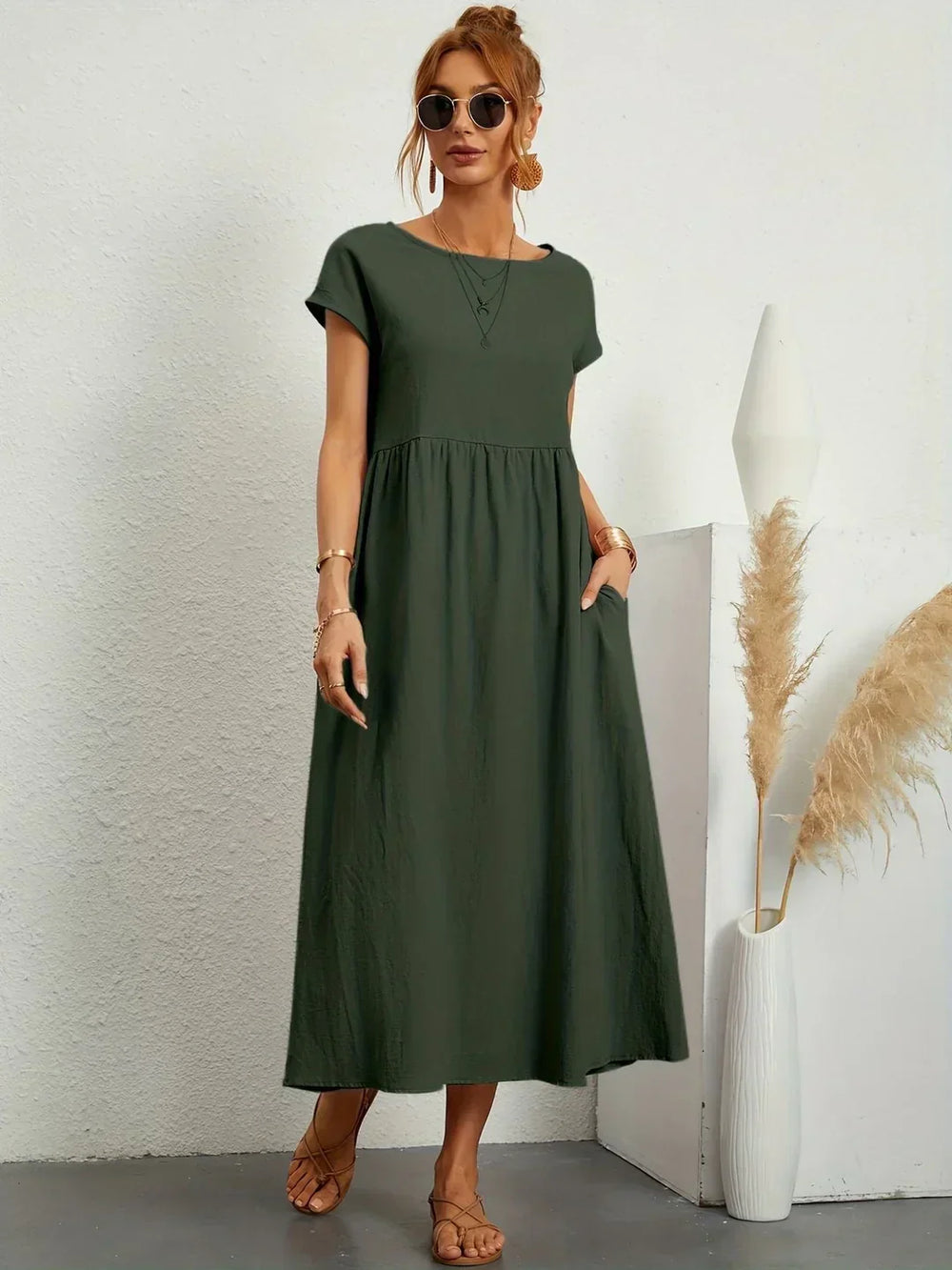 Gabrielle | Robe midi fluide intemporelle