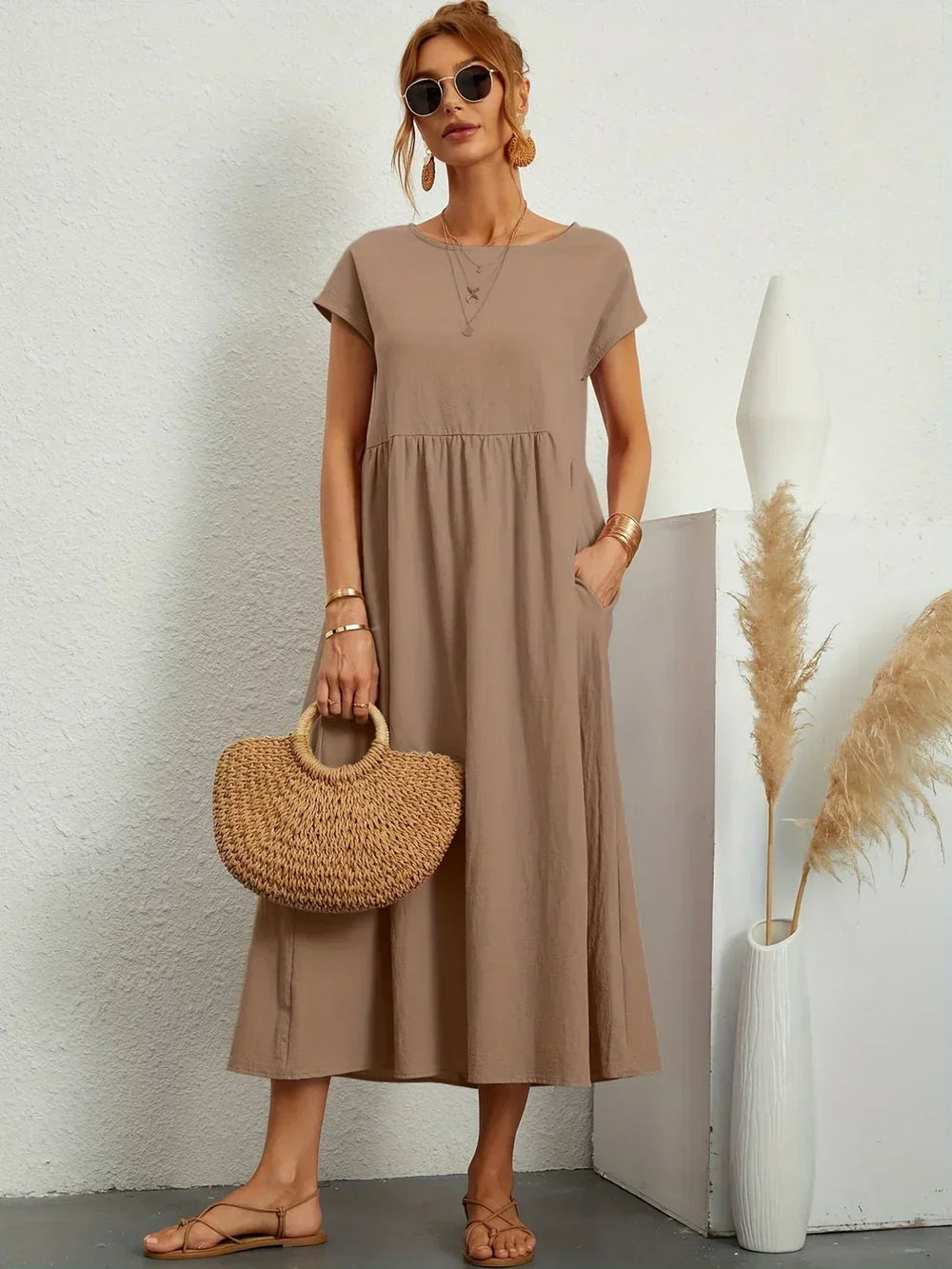 Gabrielle | Robe midi fluide intemporelle