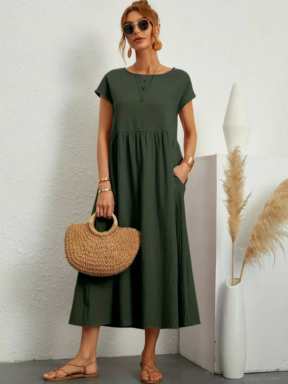 Gabrielle | Robe midi fluide intemporelle