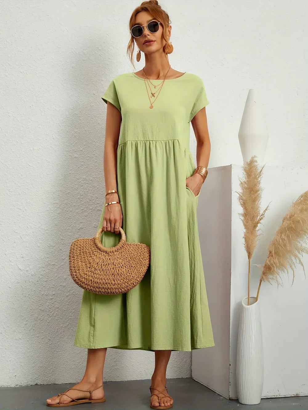 Gabrielle | Robe midi fluide intemporelle