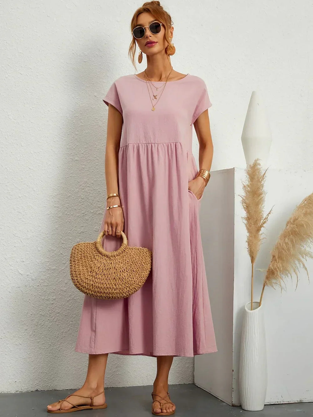 Gabrielle | Robe midi fluide intemporelle