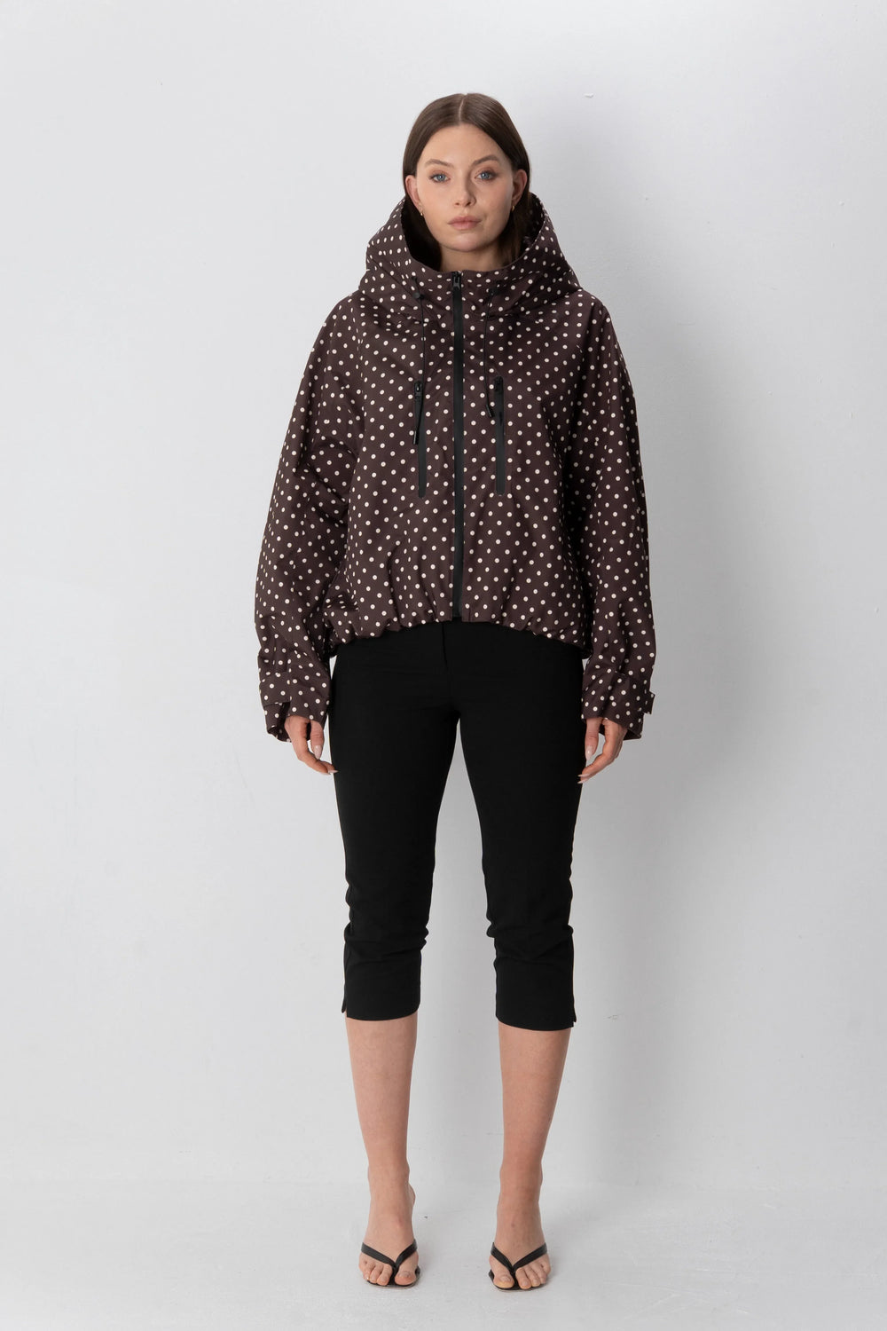 STM-TEX™ One Size Dot Short Oversized Rain Jacket