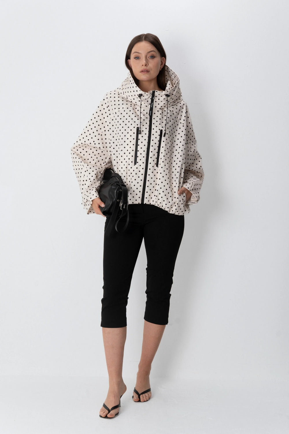 STM-TEX™ One Size Dot Short Oversized Rain Jacket