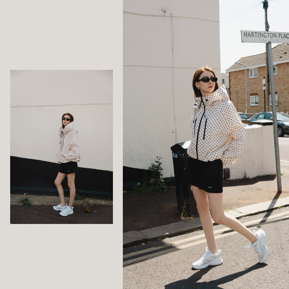 STM-TEX™ One Size Dot Short Oversized Rain Jacket