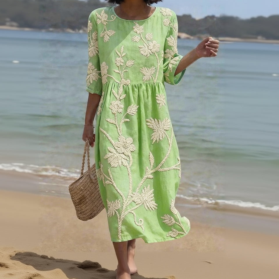 ALGHERO – Robe pour femme avec broderie florale