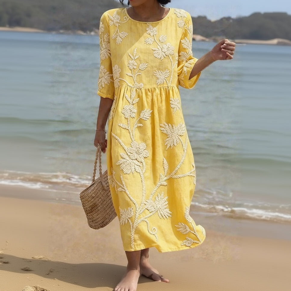 ALGHERO – Robe pour femme avec broderie florale