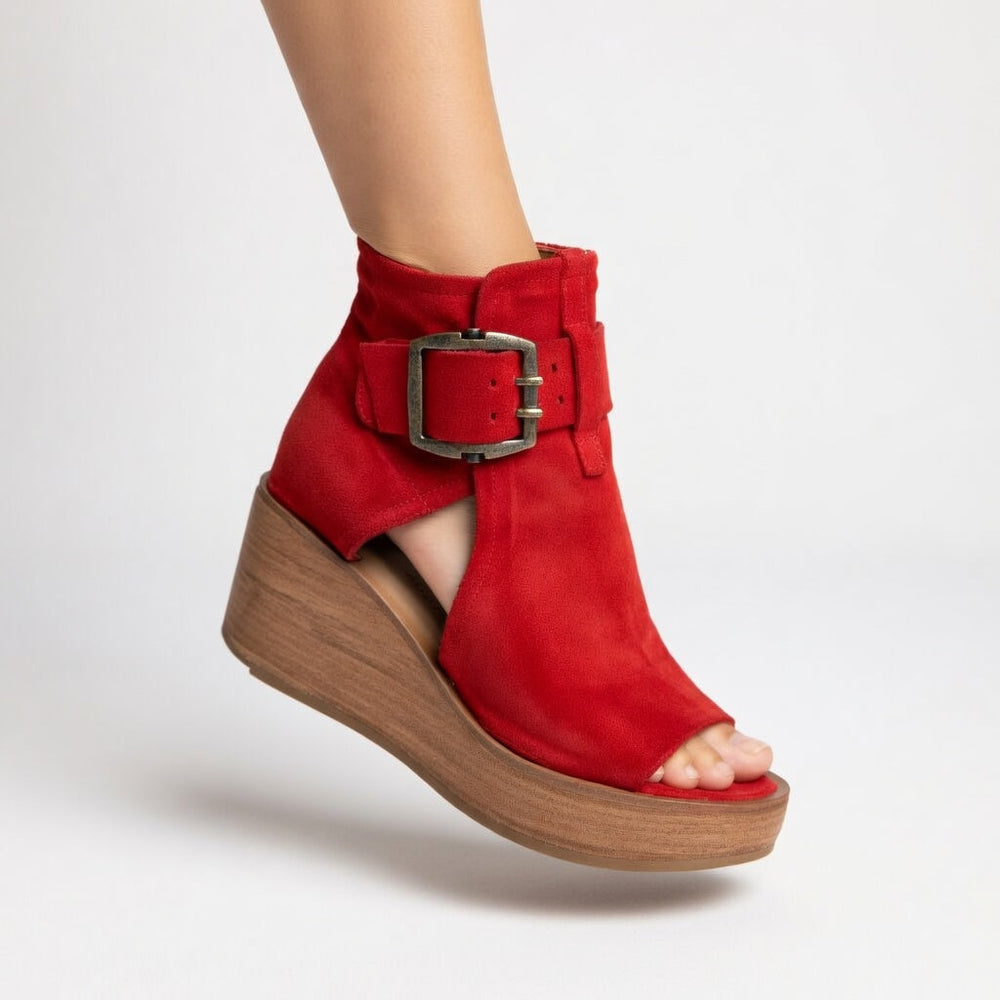 Elowen™ — Bottines compensées ouvertes élégantes, confort toute la journée