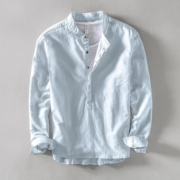 Arturo | Chemise en lin à col mao
