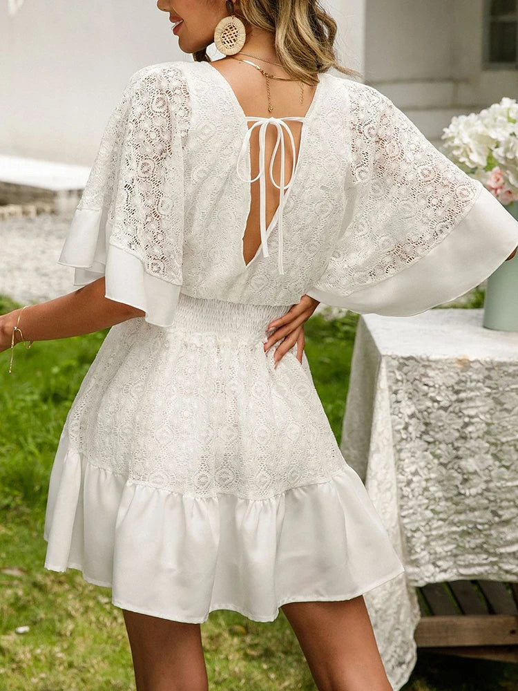 Carole - Robe en Dentelle Bohémienne