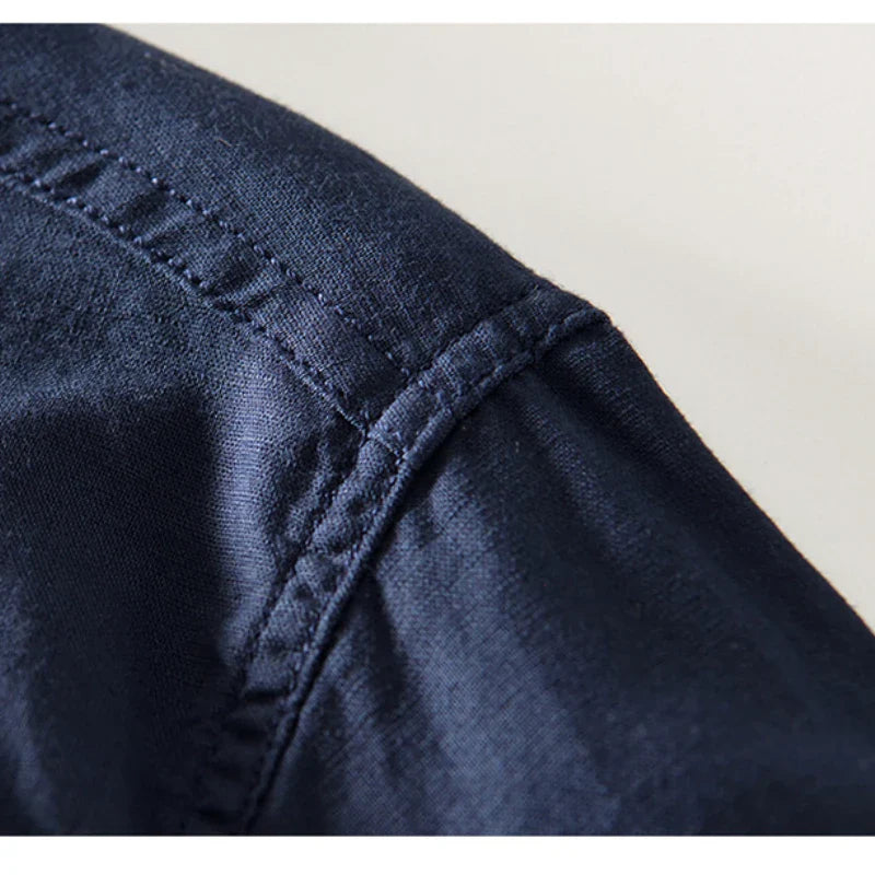 Arturo | Chemise en lin à col mao