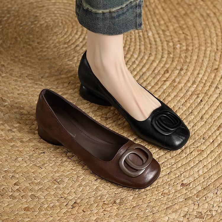 Ballerines en Cuir Opium