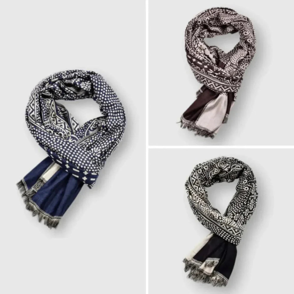 Foulard en coton à motifs unisexe