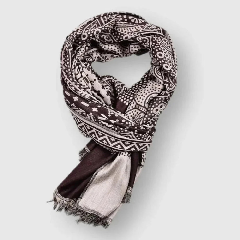 Foulard en coton à motifs unisexe