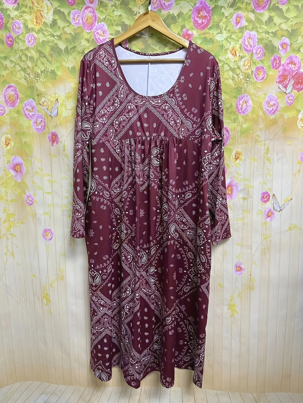 ELOWEN | ROBE MIDI À MANCHES LONGUES CASUAL