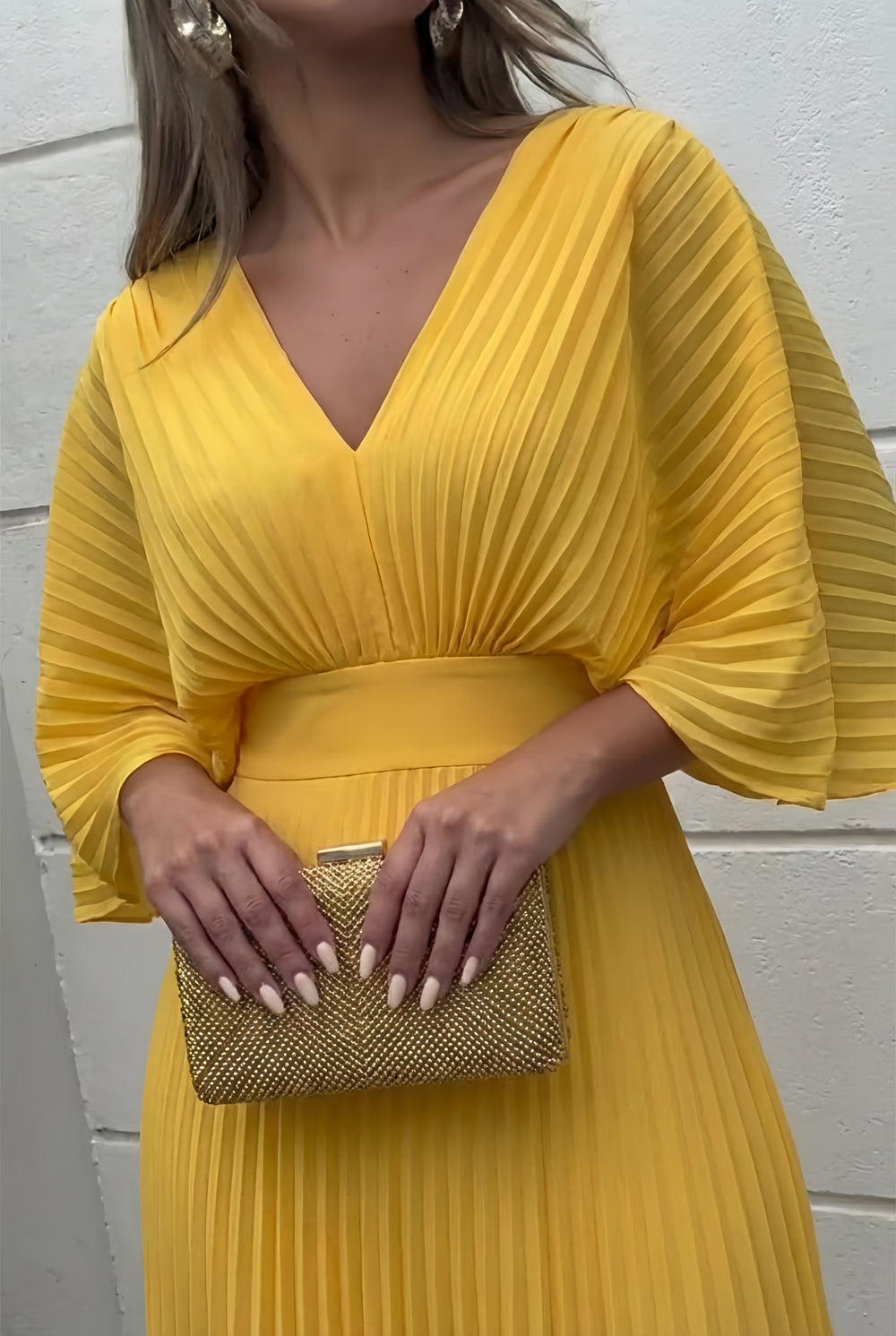 Stephanie™ Robe longue plissée élégante