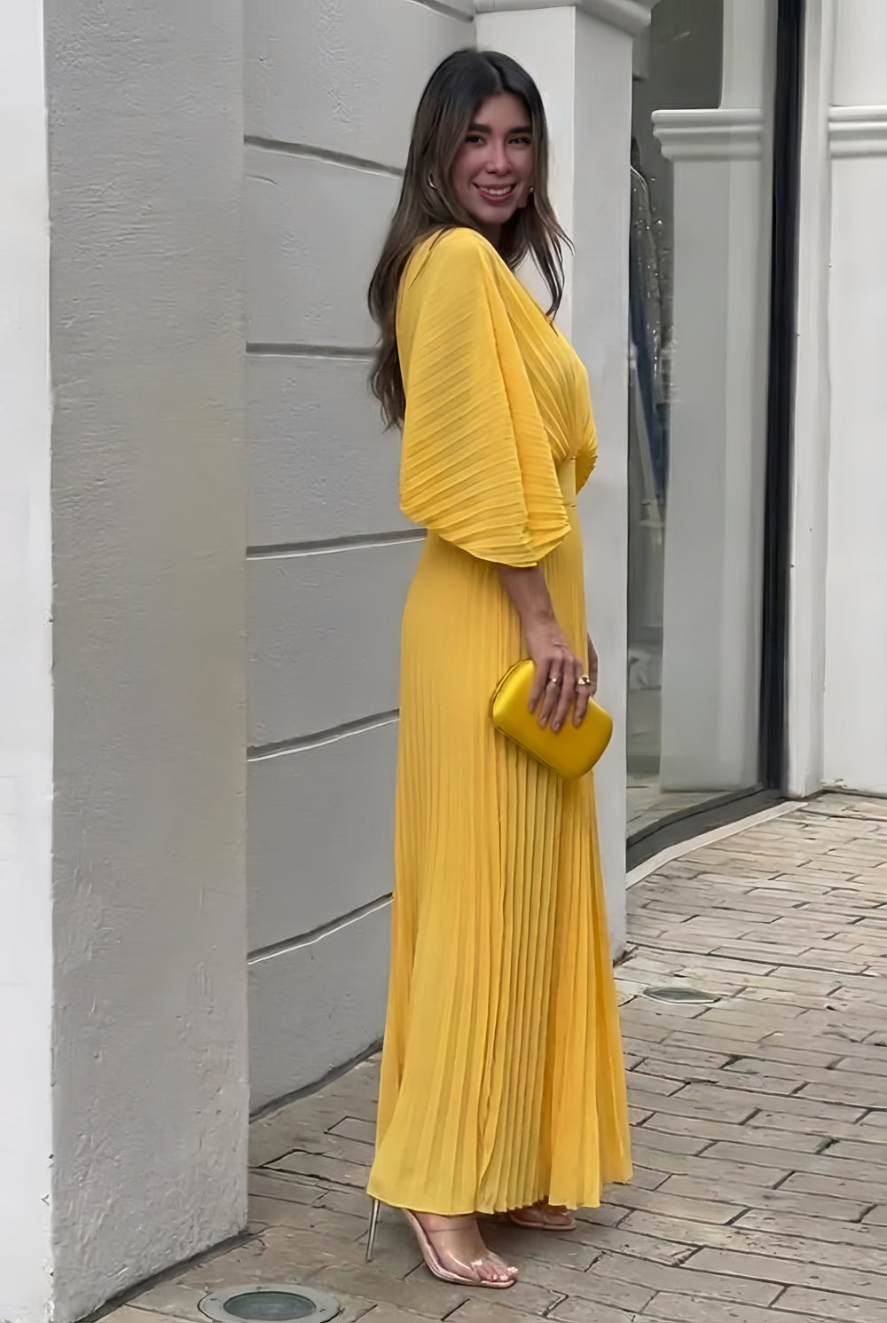Stephanie™ Robe longue plissée élégante