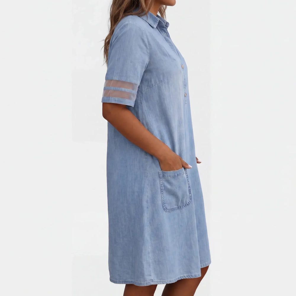 Charlotte | Robe chemisier effet lin