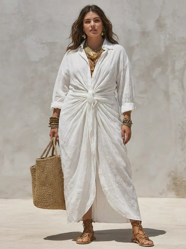 Robe longue Elara à nœud